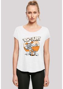 F4NT4STIC Damen T-Shirt "Tom and Jerry TV Serie Play Baseball", weiß, casual, Gr. XXL, Obermaterial: 100% Baumwolle, Shirts, Print