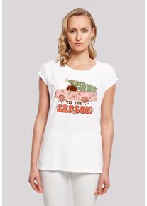 F4NT4STIC Damen T-Shirt "Tis The Season Weihnachten Drivin Home", weiß, casual, Gr. XXXL, Obermaterial: 100% Baumwolle, Shirts, Premium Qualität,