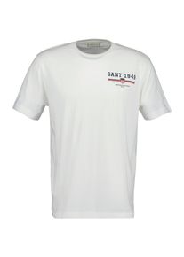 Gant Herren T-Shirt "GRAPHIC SS T-SHIRT", weiß, casual, Gr. XXL, Jersey, Obermaterial: 100% Baumwolle, Shirts, Print, Rundhals