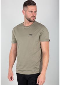 Herren T-Shirt "Alpha Industries Men - T-Shirts Basic T-Shirt SL", grün, Gr. XS, Alpha Industries, Obermaterial: 100% Baumwolle, Shirts