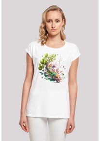 F4NT4STIC Damen T-Shirt "Baum mit Blumen", weiß, casual, Gr. S, Obermaterial: 100% Baumwolle, Shirts, Print