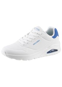 Skechers Herren Sneaker "UNO-SUITED ON AIR", Gr. 45, weiß, Lederimitat, Veloursleder, kontrastfarbene Details, sportlich, Schuhe, Freizeitschuh,