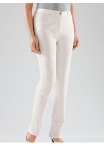 CLASSIC Damen Bequeme Jeans, weiß, Gr. 36, unifarben, 98% Baumwolle, 2% Elasthan, Jeans