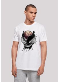 F4NT4STIC Herren T-Shirt "Basketball Adler", weiß, casual, Gr. XS, Obermaterial: 100% Baumwolle, Shirts, Print