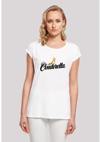F4NT4STIC Damen T-Shirt "Cinderella Aschenputtel Shoe Logo", weiß, casual, Gr. XXXL, Obermaterial: 100% Baumwolle, Shirts, Print