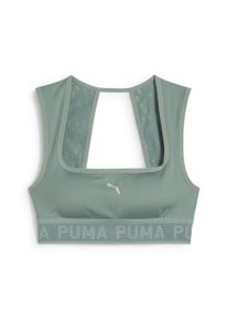 Puma Damen Sport-BH "MOVE LACE BH Damen", Gr. S, grün, Obermaterial: 15% Elasthan, 85% Polyester; Innenfläche der Vorderseite: 94% Polyester, 6%