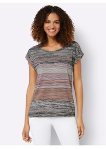 Casual Looks Damen Kurzarmshirt "Shirt", grün, Gr. 38, gemustert, mehrfarbig, 95% Viskose, 5% Elasthan, Shirts