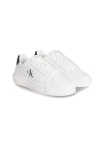 Herren Sneaker "CHUNKY CUPSOLE MONO LTH", Calvin Klein Jeans, Gr. 43, schwarz-weiß, Leder, unifarben mit Farbeinsatz, sportlich, Schuhe, Schnürschuh,