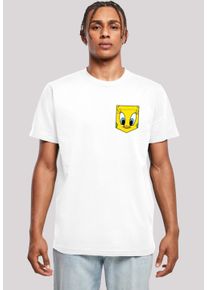 F4NT4STIC Herren T-Shirt "Looney Tunes Tweety Pie Faux Pocket", weiß, casual, Gr. XXL, Obermaterial: 100% Baumwolle, Shirts, Print