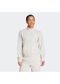 Damen Rollkragenpullover "WE 3S WOVEN JKT", grau, sportlich, Gr. XL, adidas Performance, Obermaterial: 87% Polyester, 13% Elasthan, Pullover