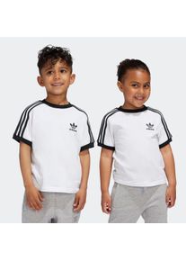 Kinder T-Shirt "3STRIPES TEE", weiß, sportlich, Gr. 116, adidas originals, Obermaterial: 100% Baumwolle, Shirts