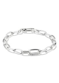 Thomas Sabo Damen Charm-Armband "Charm Club Connect: mit einem Connect Link", 17, Silber 925, recycelt, silber, Silber 925, recycelt, Armbänder