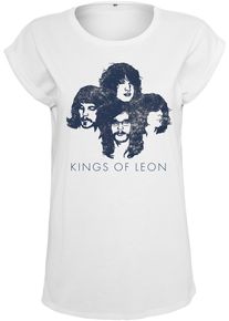 Merchcode Herren T-Shirt "Merchcode Damen Ladies Kings of Leon Silhouette Tee", weiß, casual, Gr. S, bedruckt, 100% Baumwolle, Shirts