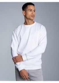 TRIGEMA Herren Sweatshirt "TRIGEMA Sweatshirt", weiß, Basic, Gr. L, 70% Baumwolle, 30% Polyester, Sweatshirts