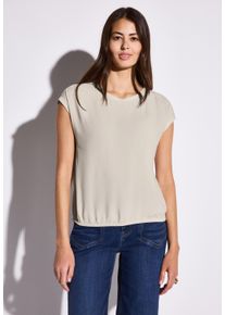 Street One Damen Shirtblusemoonstone sand, casual, Gr. 38, unifarben, Stoff, 100% Viskose, Blusen, aus softer Viskose