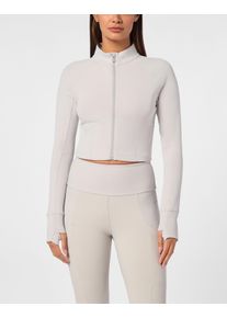 Plein Sport Damen Lauftop "Sport Top"10, grau, Gr. M, Obermaterial: 80% Polyester, 20% Elasthan, Tops