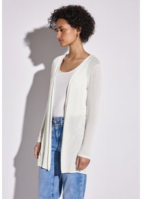 Street One Damen Cardigan, weiß, casual, Gr. 34, unifarben, Stoff, 91% Viskose, 9% Elasthan, Strickjacken, aus softem Materialmix