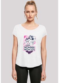 F4NT4STIC Damen T-Shirt "DC Comics Wonder Woman Pink Action'", weiß, casual, Gr. XS, Obermaterial: 100% Baumwolle, Shirts, Print