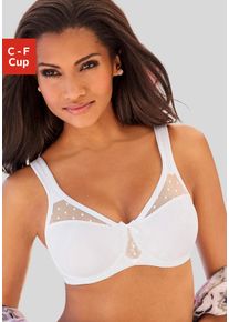Nuance Damen Minimizer-BH, Gr. 90, weiß, Microtouch, Netz, Obermaterial: 71% Polyamid, 29% Elasthan, klassisch, BHs, mit Bügel und wattierten Trägern