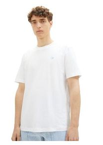 Herren T-Shirt "Crewneck", weiß, casual, Gr. M, Tom Tailor Denim, Single Jersey, Obermaterial: 100% Baumwolle, Shirts, mit kleinem Logo-Print
