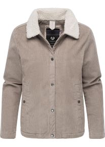 Ragwear Damen Cordjacke "Walinea Corduroy", weiß, casual, Gr. L, Cord, Fleece, Außenmaterial: 100% Baumwolle, Innenfutter: 100% Polyester,