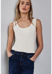 Street One Damen Tanktop "Style ANNI", weiß, casual, Gr. 36, unifarben, Jersey, Obermaterial: 48% Baumwolle, 48% Modal, 4% Elasthan, Tops