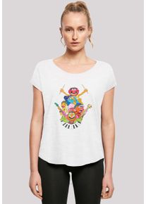 F4NT4STIC Damen T-Shirt "Disney Muppets Dr. Teeth and The Electric Mayhem", weiß, casual, Gr. XS, Obermaterial: 100% Baumwolle, Shirts, Premium