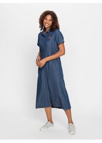 Casual Looks Damen Jeanskleid "Jeans-Kleid", blau, Gr. 38, unifarben, Denim/Jeans, 100% Baumwolle, Kleider