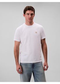 Herren T-Shirt "SS BADGE 30S JERSEY CLASSIC TEE", weiß, casual, Gr. XXL, Calvin Klein Jeans, unifarben, Single Jersey, Obermaterial: 100% Baumwolle,