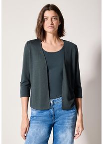 Cecil Damen Cardiganslate khaki, casual, Gr. M, unifarben, Stoff, 60% Viskose, 40% Polyester, Strickjacken, mit 3/4 Ärmeln