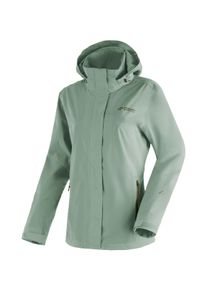 Maier Sports Damen Outdoorjacke "Metor rec W", grün, Gr. 36, 100% Polyester, Jacken, Damen Regenjacke wasserdicht mit Kapuze, 2 Taschen außen,