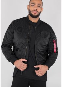 Herren Bomberjacke "Alpha Industries Men - Bomber Jackets MA-1 VF Vintage Fit NASA", schwarz, Gr. XXXL, Alpha Industries, Obermaterial: 100% Nylon,