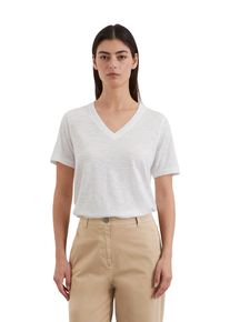 Marc O'Polo MARC O'POLO Damen T-Shirt "aus Baumwolle-Viskose-Mix", weiß, Basic, Gr. XXL, unifarben, Obermaterial: 52% Baumwolle, 48% Viskose, Shirts
