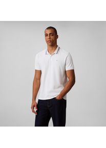 Herren Poloshirt "SS CSL PQ CLSSC TPPD", weiß, casual, Gr. XL, Calvin Klein Jeans, unifarben, Jersey, Obermaterial: 100% Baumwolle, Shirts, Mit