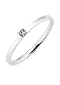 OROLINO Damen Fingerring "750 Gold mit Brillant 0,04ct.", 054 (17,2), 0,04 ct SI = kleine Einschlüsse, Gold, weiß, Gold, Fingerringe