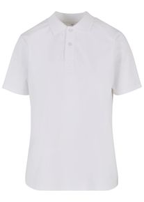 Urban Classics Damen Poloshirt "Urban Classics Ladies Sorona Polo Tee", weiß, klassisch, Gr. 4XL, unifarben, 70% Baumwolle, 30% Polyester (Sorona),