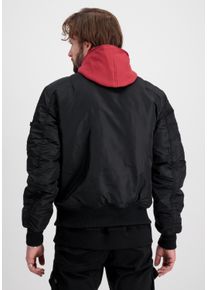 Herren Bomberjacke "Alpha Industries Men - Bomber Jackets", schwarz, Gr. S, Alpha Industries, Obermaterial: 100% Nylon, Futter: 100% Nylon, Kapuze: