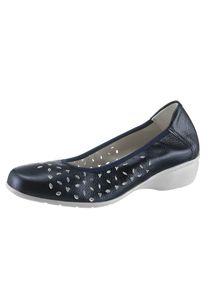 CLASSIC Damen Ballerina, Gr. 37, blau, Glattleder, modisch, Schuhe
