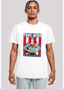 F4NT4STIC Herren T-Shirt "T-Shirt DC Comics Superman True Hero Superheld", weiß, casual, Gr. XL, Obermaterial: 100% Baumwolle, Shirts, Herren,Premium