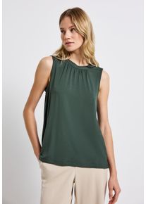 Street One Damen Trägertop, grün, casual, Gr. 44, unifarben, Stoff, 95% Viskose, 5% Elasthan, Tops, mit Schlitz im Nacken