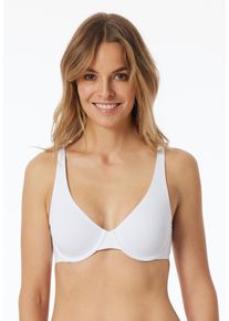 Schiesser Damen Bügel-BH ""Unique Micro"", Gr. 85, weiß, Obermaterial: 70% Polyamid, 30% Elasthan, unifarben, casual, BHs, mit geformten Cups