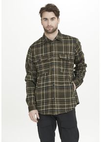 WHISTLER Herren Fleeceshirt "Dewey", grün, sportlich, Gr. L, kariert, 100% Polyester, Shirts, mit modischem Karo-Muster