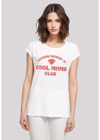 F4NT4STIC Damen T-Shirt "Mothers Day Cool Moms Club Membership Trendy Motherhood", weiß, casual, Gr. XXXL, Obermaterial: 100% Baumwolle, Shirts,