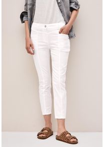 Cecil Damen 7/8-Hose, weiß, casual, Gr. 31, unifarben, Web, 98% Baumwolle, 2% Elasthan, Hosen, aus Baumwolle mit Stretchanteil