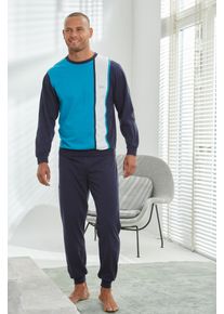 H.I.S. H.I.S Herren Pyjama "Schlafanzug für Herren", Gr. 44, weiß, Jersey, Obermaterial: 100% Baumwolle, unifarben, Basic, Homewear-Sets, Schlafanzug mit