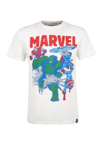 Recovered Herren T-Shirt "Iron Man, Thor, Captain America & The Hulk White", weiß, casual, Gr. XXL, bedruckt, 100% Baumwolle, Shirts, mit coolem