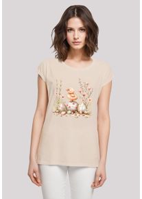 F4NT4STIC Damen T-Shirt "Ostern Küken Ei Blumen", weiß, casual, Gr. XXL, Obermaterial: 100% Baumwolle, Shirts, Premium Qualität