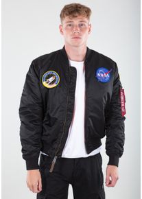 Herren Bomberjacke "Alpha Industries Men - Bomber Jackets MA-1 VF Vintage Fit NASA", schwarz, Gr. 4XL, Alpha Industries, Obermaterial: 100% Nylon,