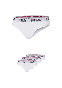 Fila Damen Brasilslip "WOMAN BRAZILIAN SLIP", Gr. M, weiß, Obermaterial: 95% Baumwolle, 5% Elasthan, unifarben, Unterhosen, mit elastischem Logobund