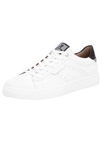 RIEKER SPORT Herren Sneaker, Gr. 43, schwarz-weiß, Leder, sportlich, Schuhe, Freizeitschuh, Halbschuh, Schnürschuh mit Soft-Einlage